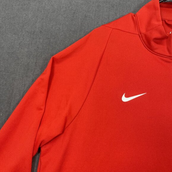 Nike Red Full-Zip Dri-Fit Jacket L Lightweight Polyester Mens Lodi High Teamwear - Picture 9 of 13